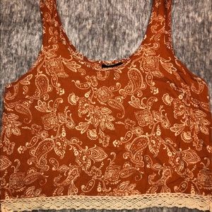 Forever 21 Tank Top w/ Crochet Trim NWOT